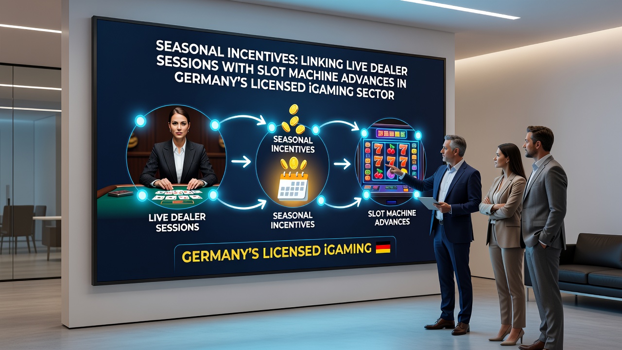 Saisonale Werbeaktionen mit Live-Dealer und Slot-Maschinen in einer urbanen deutschen Casino-Umgebung